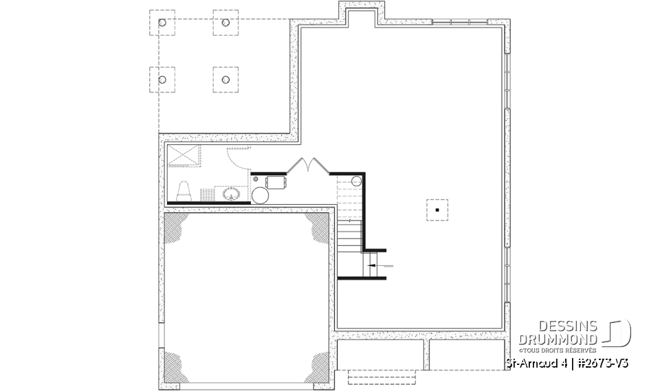 Sous-sol aménageable - Maison d'inspiration scandinave, 3 chambres, garage, bureau, cellier, garde-manger - St-Arnaud 4