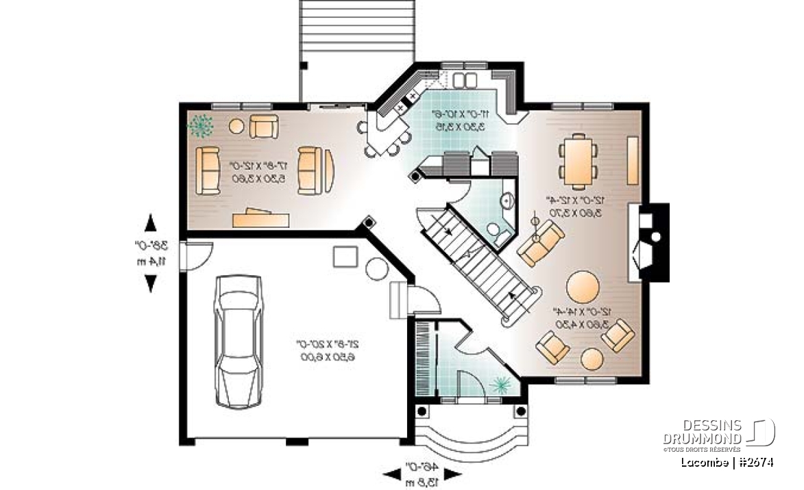 Rez-de-chaussée - Magnifique maison 4 chambres, plafond à 9' au r-d-c, 2 salles de séjour, ch. maître avec salle de bain privée - Lacombe