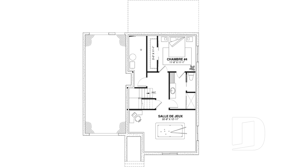Sous-sol aménagé (Optionel $) -  - Augusta 2