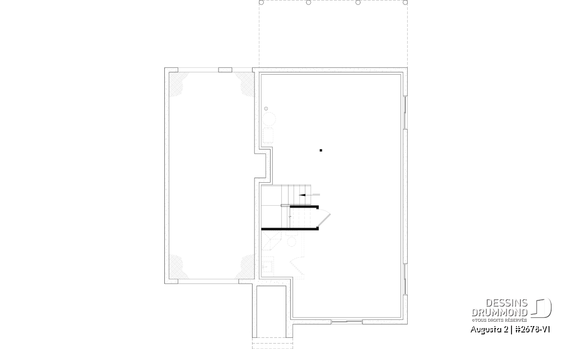 Sous-sol aménageable - Modèle de maison champêtre traditionnel, suite des parents, 3 à 4 chambres, garage profond, sous-sol optionnel - Augusta 2