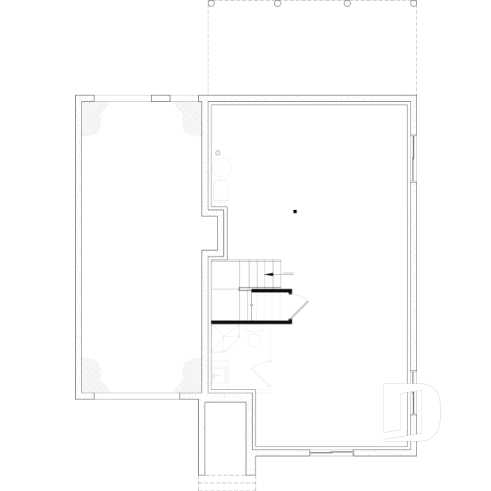 Sous-sol aménageable - Modèle de maison champêtre traditionnel, suite des parents, 3 à 4 chambres, garage profond, sous-sol optionnel - Augusta 2