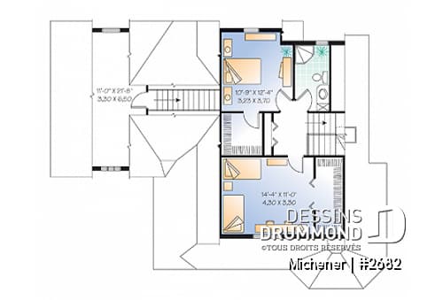 Étage - Maison inspiration victorienne, bureau à domicile à entrée privée, chambres avec walk-in, grand espace boni - Michener
