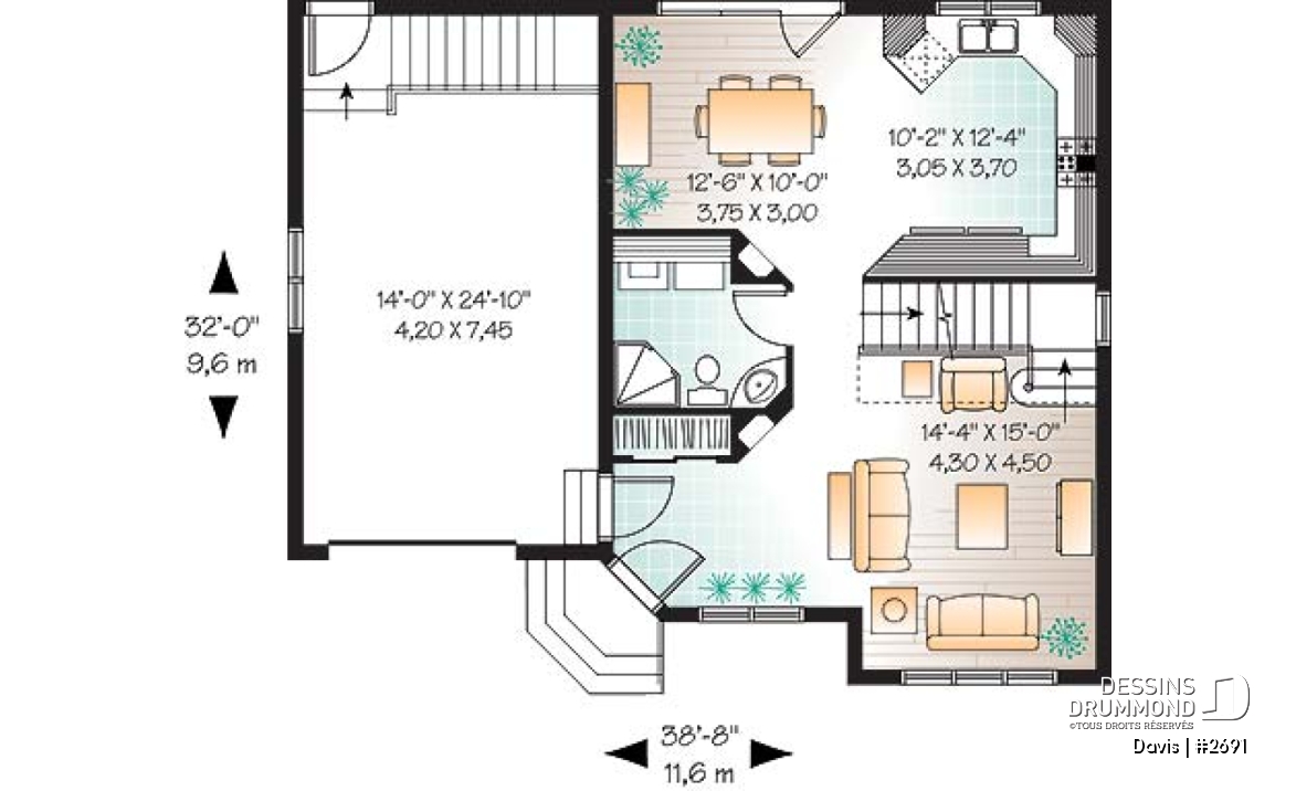 Rez-de-chaussée - Petite maison moderne élégante avec garage, belle organisation intérieure, 3 chambres de bon format - Davis