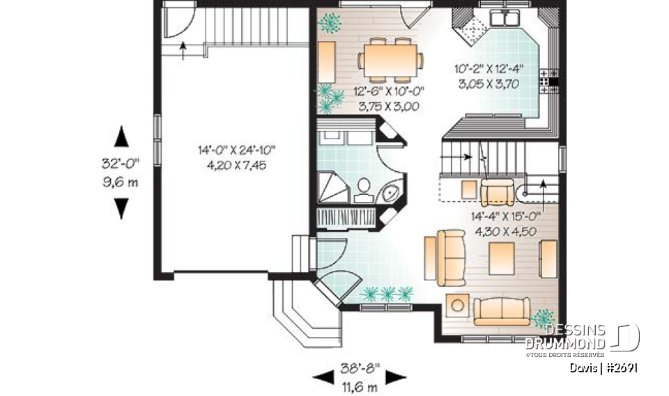 Rez-de-chaussée - Petite maison moderne élégante avec garage, belle organisation intérieure, 3 chambres de bon format - Davis