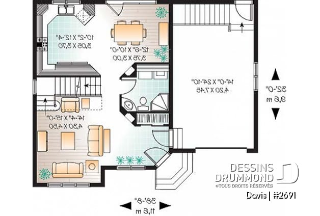 Rez-de-chaussée - Petite maison moderne élégante avec garage, belle organisation intérieure, 3 chambres de bon format - Davis