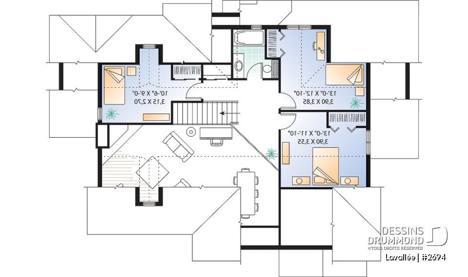 Étage - Maison pour vue panoramique, suite des maîtres au r-d-c, mezzanine, 4 chambres, garage double - Lavallée