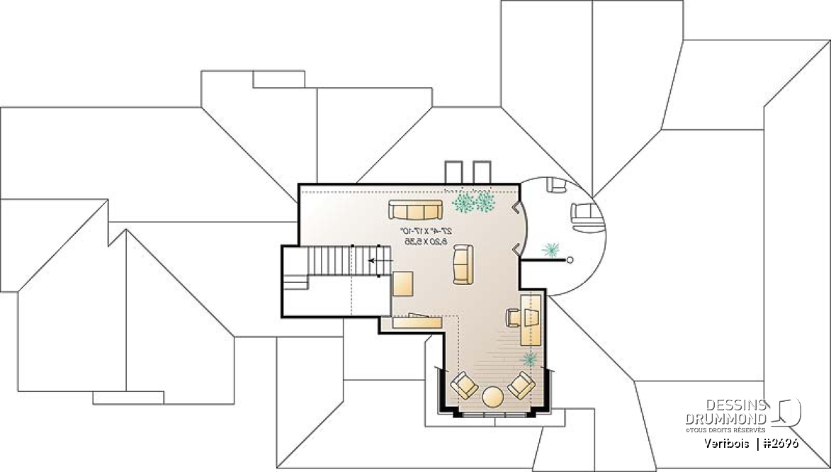 Étage - Maison de style ranch, 3 chambres, bureau à l'étage, coin déjeuner, garage triple - Vertbois 