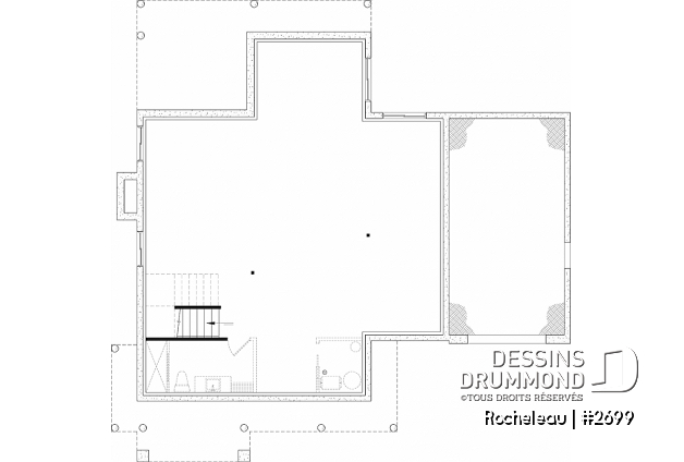 Sous-sol aménageable - Maison à étage 2 à 4 chambres, garage, garde-manger, balcon couvert à l'arrière, bureau - Rocheleau