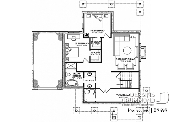 Sous-sol - Maison à étage 2 à 4 chambres, garage, garde-manger, balcon couvert à l'arrière, bureau - Rocheleau