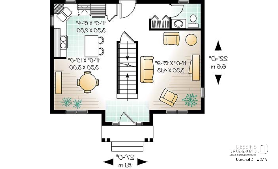 Rez-de-chaussée - Maison à étage économique. Deux chambres avec walk-in, buanderie à l’étage, cuisine avec îlot central. - Duranel 3