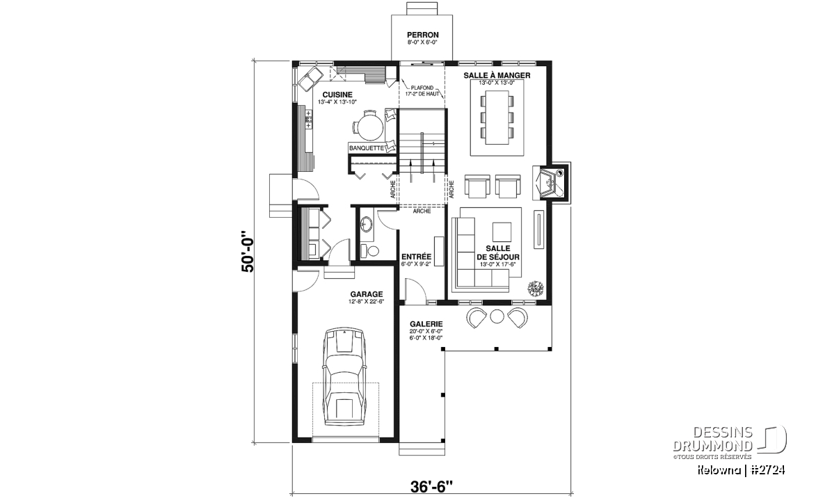 Rez-de-chaussée - Maison pour terrain étroit, garage avec accès par la buanderie, 3 grandes chambres, grand salon avec foyer - Kelowna