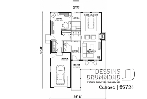 Rez-de-chaussée - Maison pour terrain étroit, garage avec accès par la buanderie, 3 grandes chambres, grand salon avec foyer - Kelowna