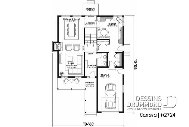 Rez-de-chaussée - Maison pour terrain étroit, garage avec accès par la buanderie, 3 grandes chambres, grand salon avec foyer - Kelowna