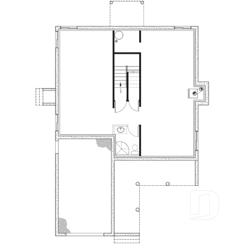 Sous-sol - Maison pour terrain étroit, garage avec accès par la buanderie, 3 grandes chambres, grand salon avec foyer - Kelowna