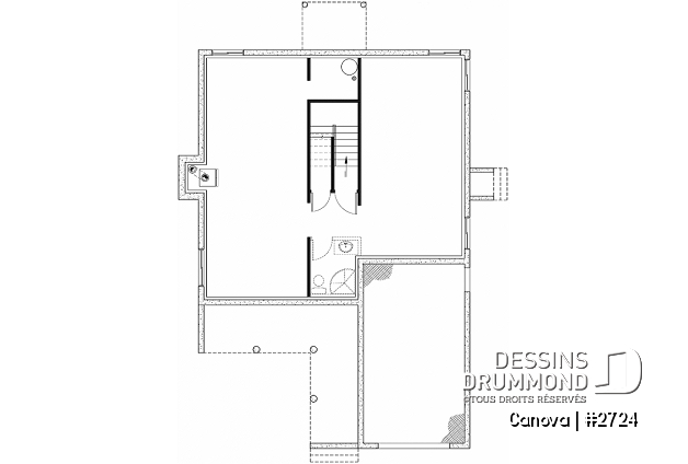 Sous-sol - Maison pour terrain étroit, garage avec accès par la buanderie, 3 grandes chambres, grand salon avec foyer - Kelowna