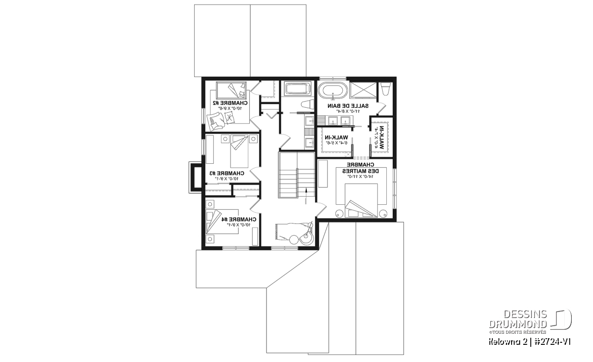 Étage - Modèle de maison champêtre 4 à 5 chambres, garage, bureau, terrasse abritée et belle suite des parents - Kelowna 2