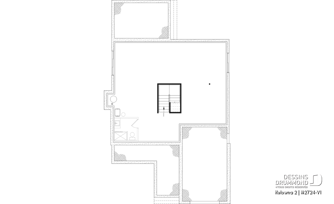 Sous-sol aménageable - Modèle de maison champêtre 4 à 5 chambres, garage, bureau, terrasse abritée et belle suite des parents - Kelowna 2