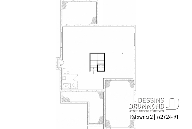 Sous-sol aménageable - Plan de maison champêtre 4 à 5 chambres, garage, bureau, terrasse abritée et belle suite des parents - Kelowna 2
