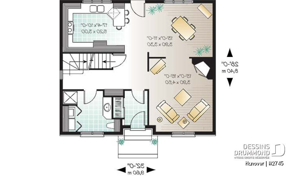 Rez-de-chaussée - Maison style anglais, 4 chambres, vestibule, foyer et salle de lavage au rez-de-chaussée - Hanover