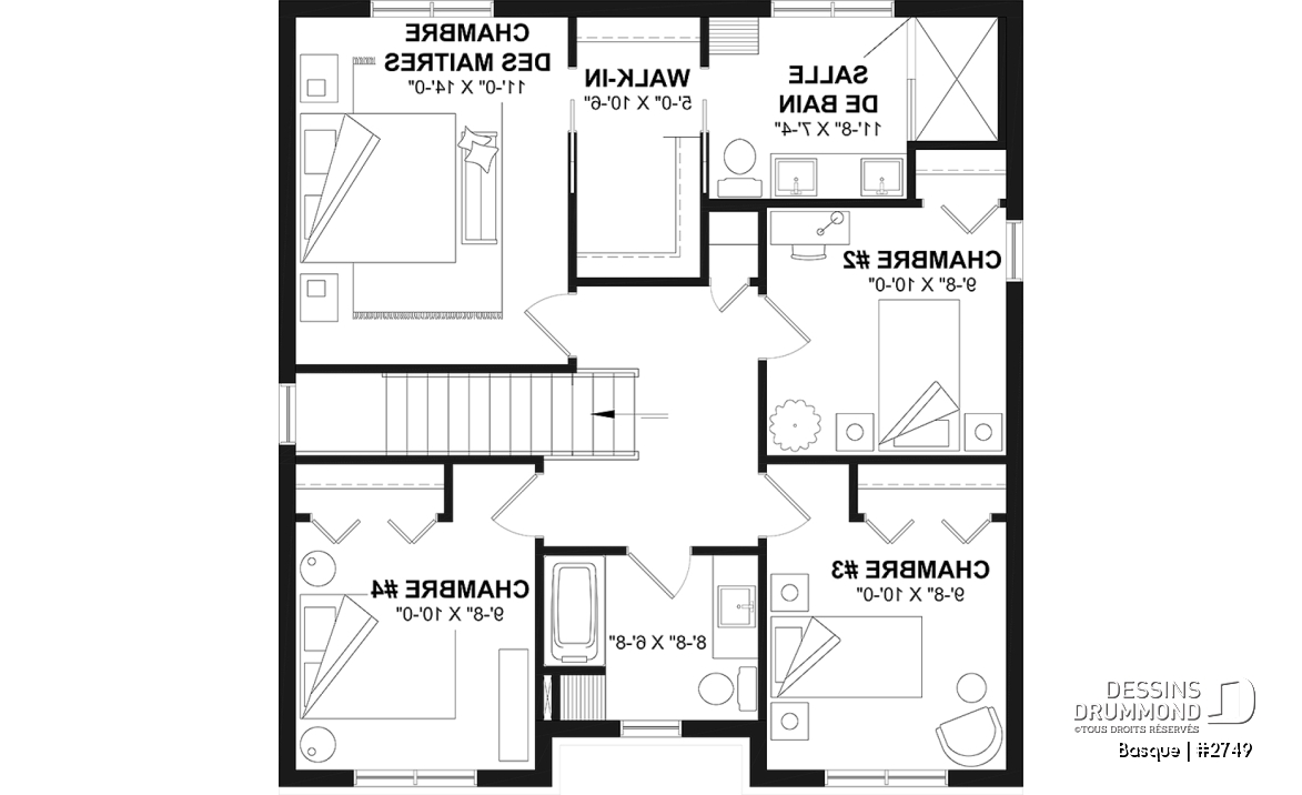 Étage - Maison Farmhouse moderne et lumineuse avec foyer au gaz, 4 chambres incluant superbe suite des parents - Basque