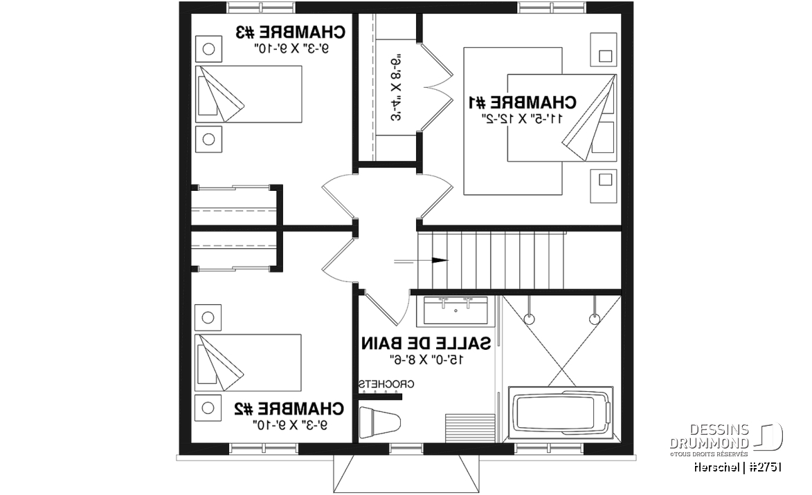 Étage - Cottage de style campagne française, 3 chambres, aire ouverte, superbe salle de bain familiale - Herschel
