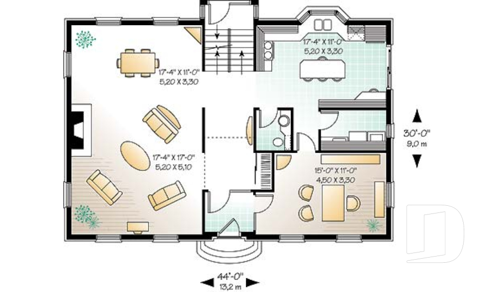 Rez-de-chaussée -  - Cerfeuille