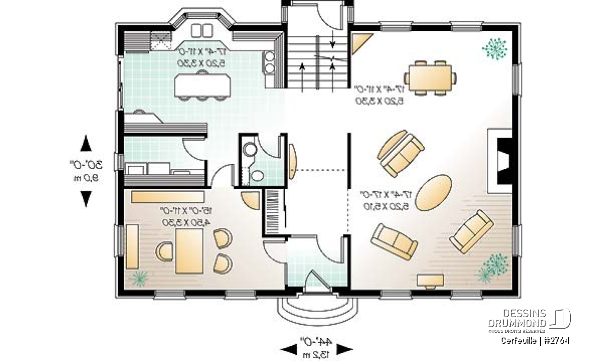 Rez-de-chaussée - Maison au look historique, plafond 9' au r-d-c, 3 chambres, foyers multiples dont un à la suite des maîtres - Cerfeuille