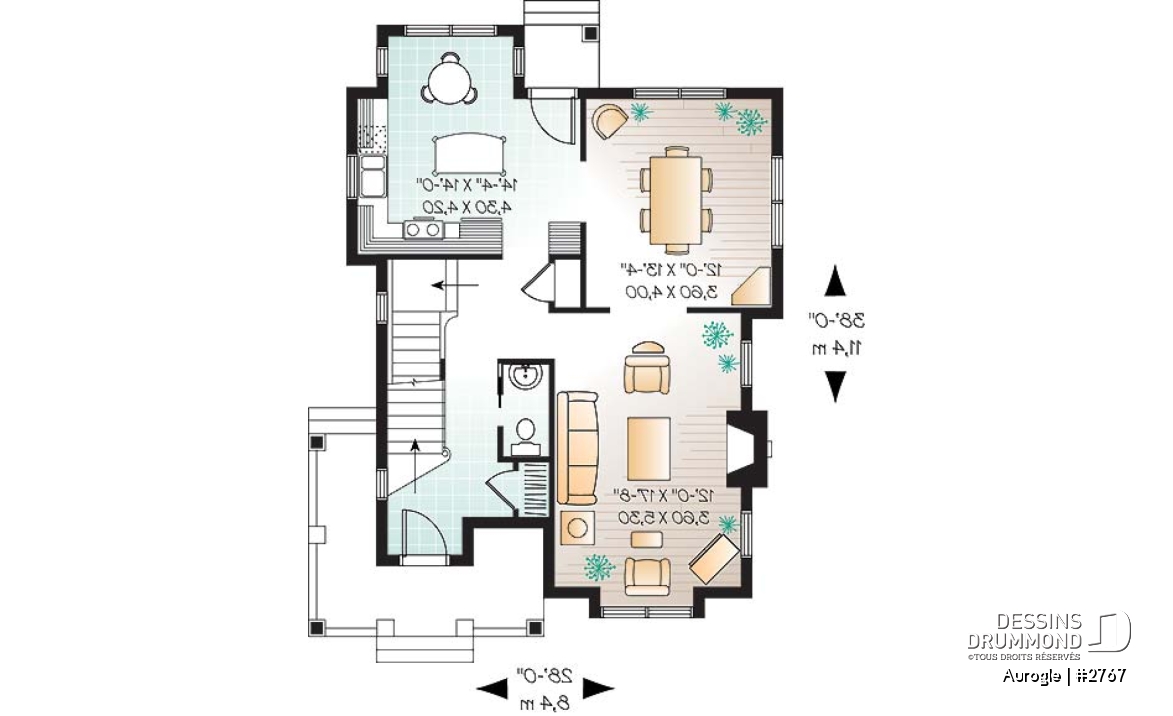 Rez-de-chaussée - Modèle de maison Tudor, 3 chambres, grand salon avec foyer, coin déjeuner, suite des maîtres à l'étage - Aurogle
