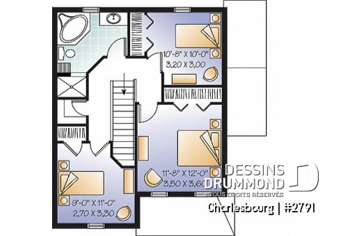 Étage - Maison champêtre, 3 chambres, rangement, grande cuisine - Charlesbourg