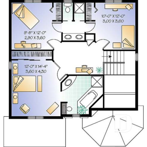 Étage - Maison d'influence victorienne avec garage, vestibule à l'entrée, suite des parents à l'étage - Sambal