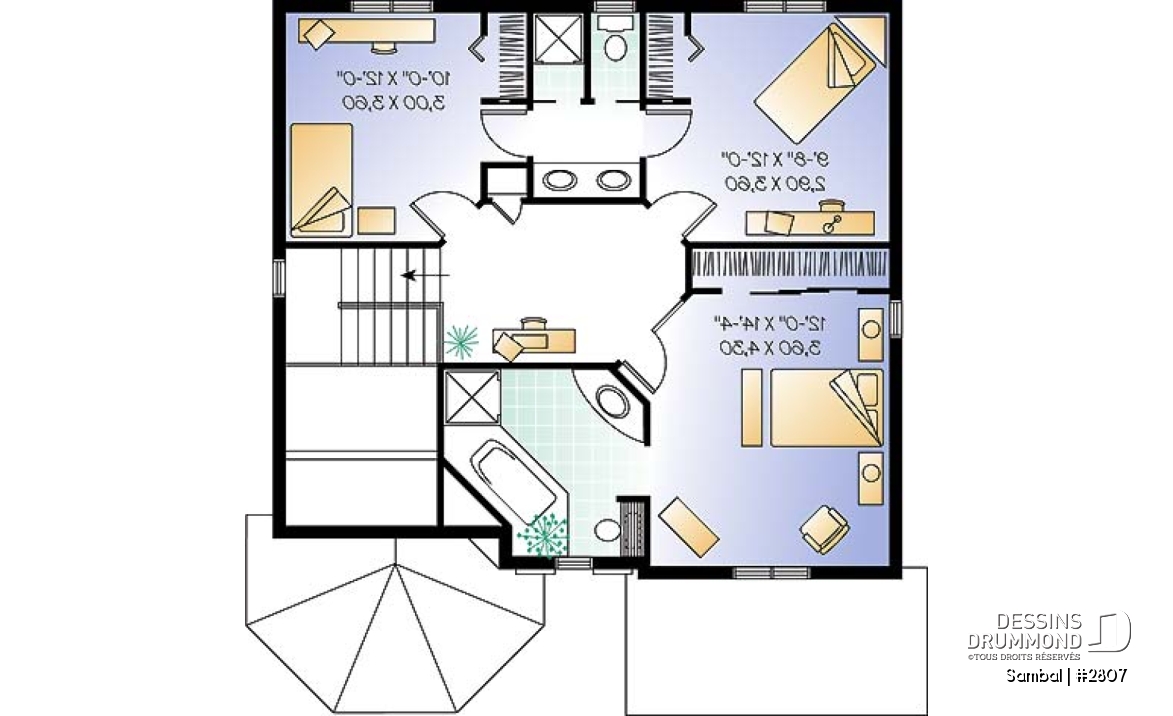 Étage - Maison d'influence victorienne avec garage, vestibule à l'entrée, suite des parents à l'étage - Sambal