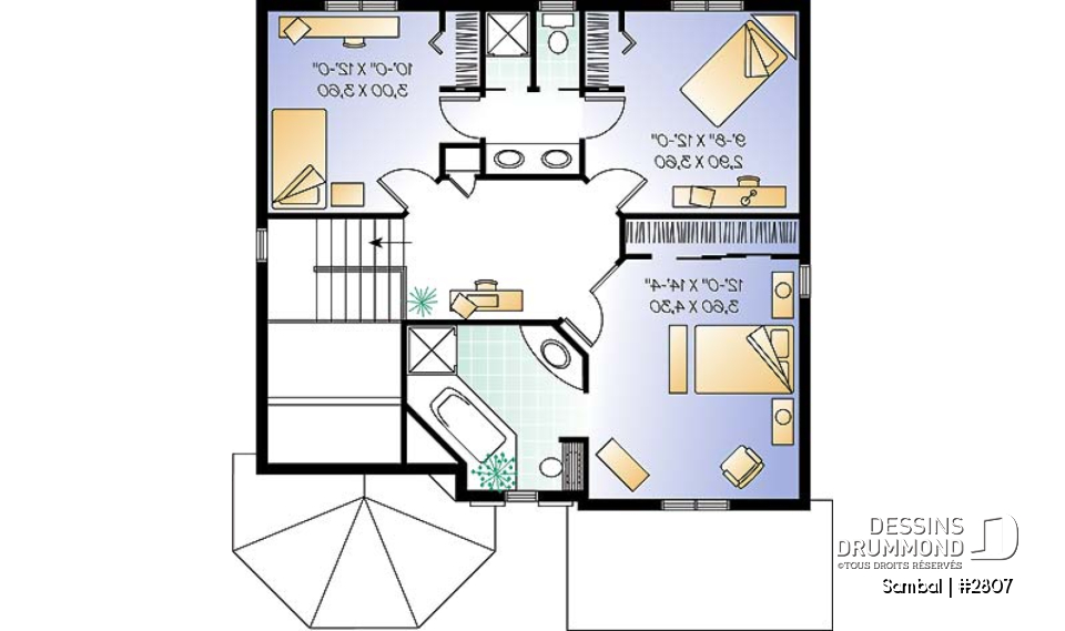 Étage - Maison d'influence victorienne avec garage, vestibule à l'entrée, suite des parents à l'étage - Sambal