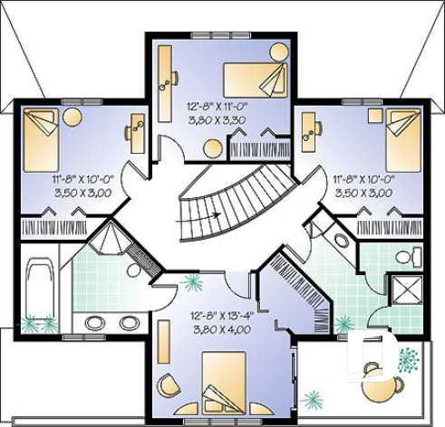 Étage - Modèle méditerranéen, vue panoramique, 4 chambres, atrium, plafond 9' - La Jolla