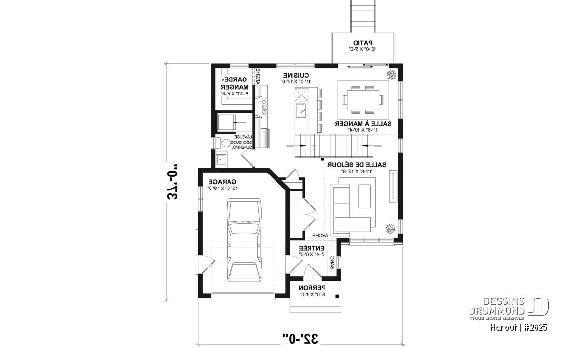 Rez-de-chaussée - Maison nordique moderne avec plafond cathédrale, grande mezzanine et lumière naturelle abondante - Hanout
