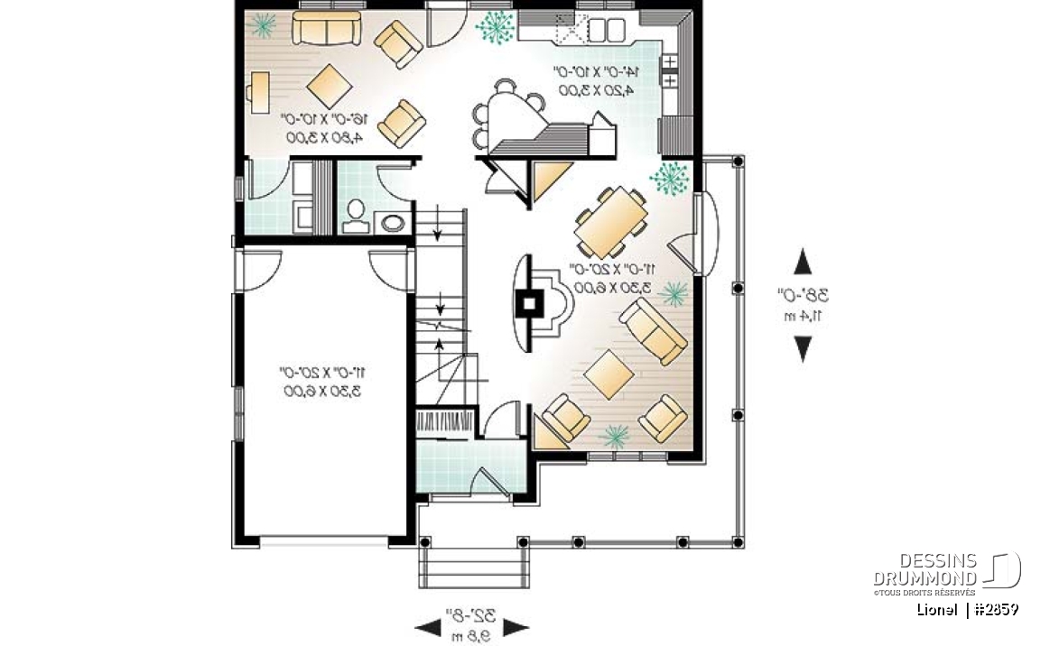 Rez-de-chaussée - Modèle de 4 chambres, 2 séjours, grande cuisine avec îlot &amp; garage  - Lionel 