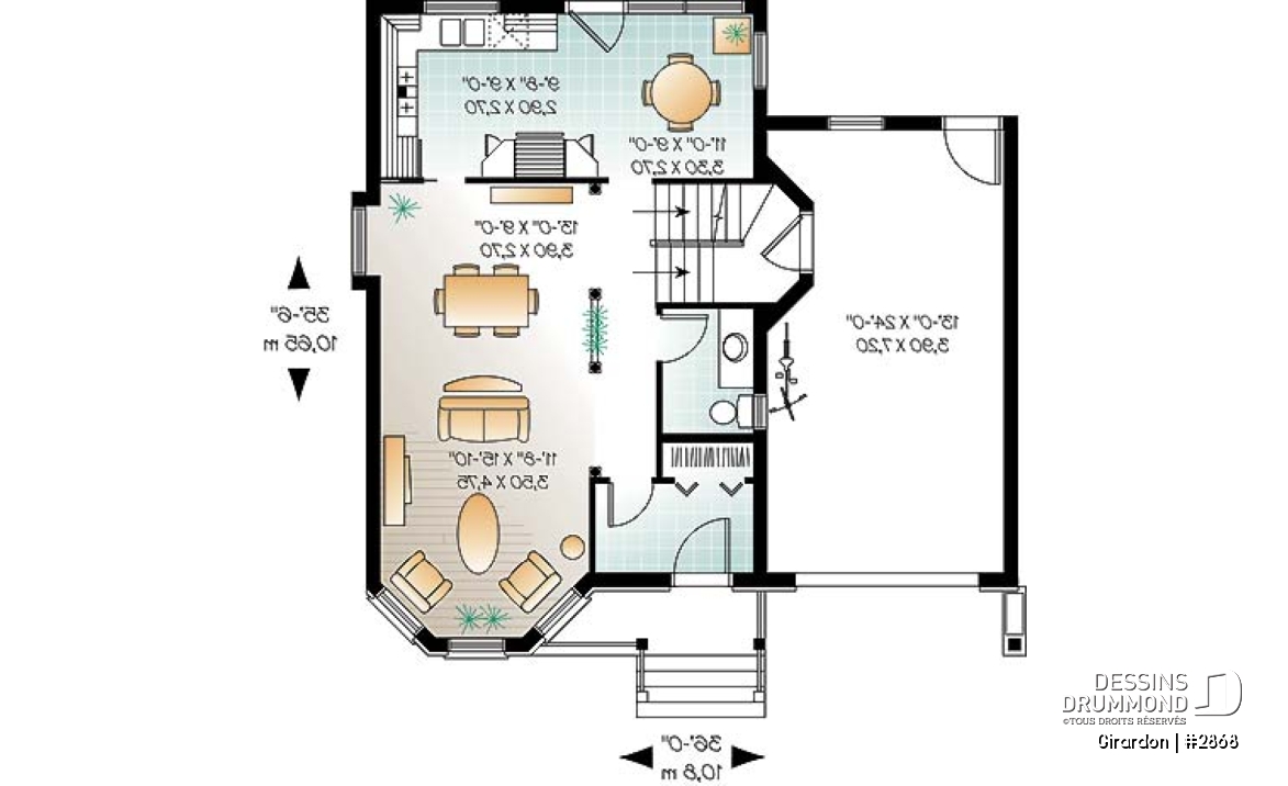 Rez-de-chaussée - Maison d'inspiration victorienne, bon rangement à la cuisine, 3 grandes chambres, plafond à 9', garage - Girardon