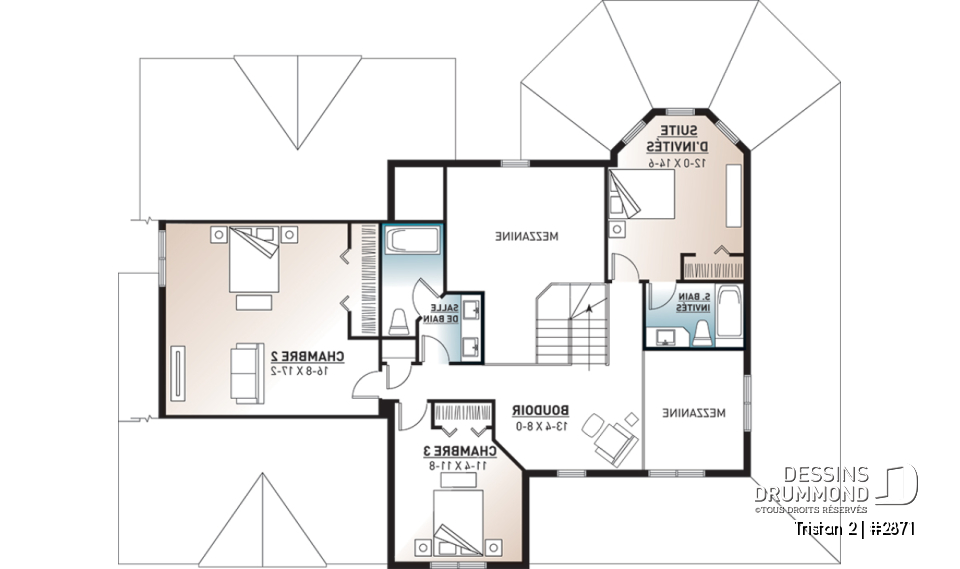 Étage - Maison Farmhouse à deux étages avec suite des parents, mezzanines et vaste potentiel d’aménagement - Tristan 2