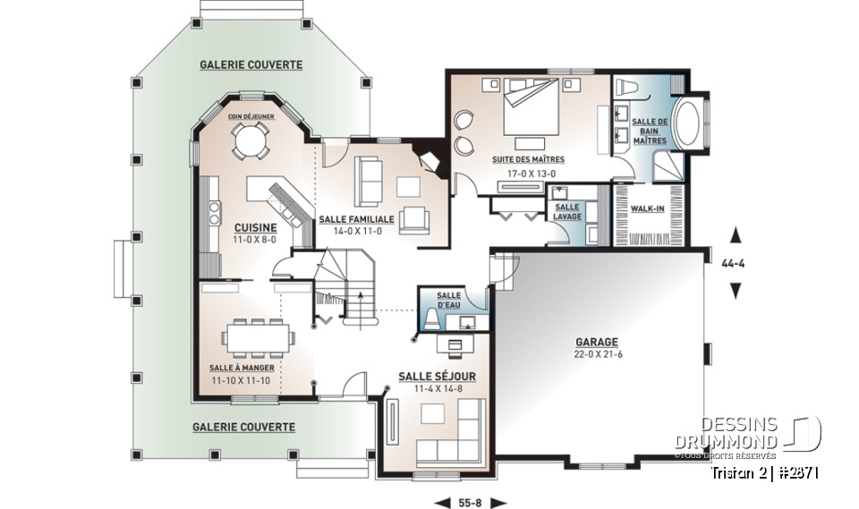 Rez-de-chaussée - Maison Farmhouse à deux étages avec suite des parents, mezzanines et vaste potentiel d’aménagement - Tristan 2
