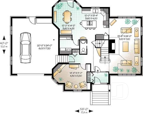 Rez-de-chaussée - Maison avec salon spectaculaire, cuisine avec grand îlot, foyer, bureau, 3 à 4 chambres, grande suite parents - Roberval