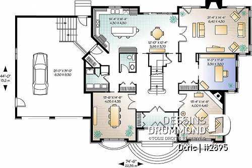 Rez-de-chaussée - Grande maison avec garage double, 4 chambres, 3.5 salles de bain, 2 salons, bureau à domicile, plafond 9' - Doric