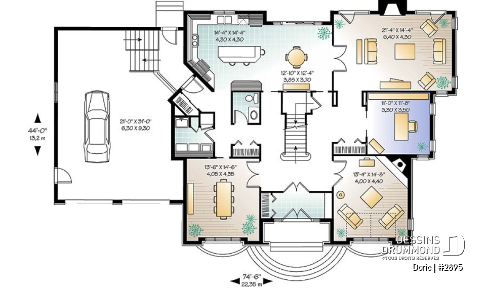Rez-de-chaussée - Grande maison avec garage double, 4 chambres, 3.5 salles de bain, 2 salons, bureau à domicile, plafond 9' - Doric