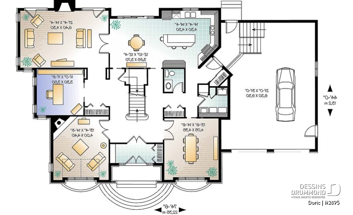 Rez-de-chaussée - Grande maison avec garage double, 4 chambres, 3.5 salles de bain, 2 salons, bureau à domicile, plafond 9' - Doric