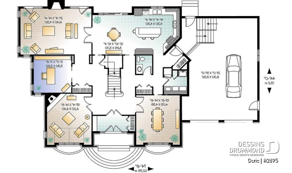 Rez-de-chaussée - Grande maison avec garage double, 4 chambres, 3.5 salles de bain, 2 salons, bureau à domicile, plafond 9' - Doric