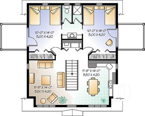 Étage - Plan de garage grand format avec logement complet de 2 chambres à l'étage, 2 balcons privés et aire ouverte  - Hillock