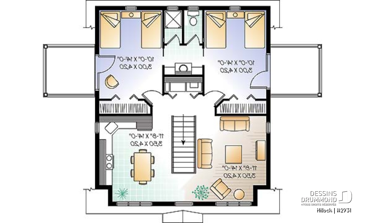 Étage - Plan de garage grand format avec logement complet de 2 chambres à l'étage, 2 balcons privés et aire ouverte  - Hillock