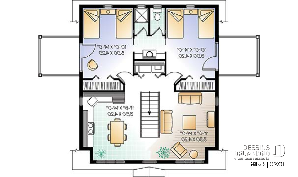Étage - Plan de garage grand format avec logement complet de 2 chambres à l'étage, 2 balcons privés et aire ouverte  - Hillock