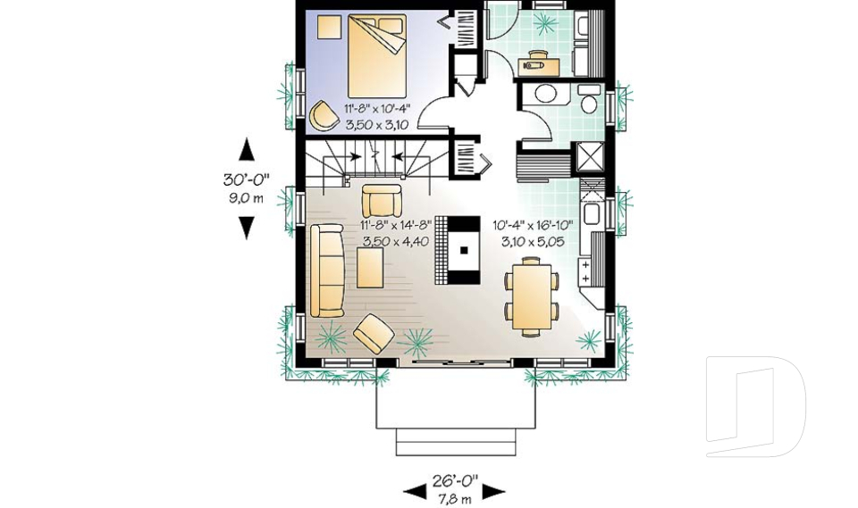Rez-de-chaussée -  - Mimosa