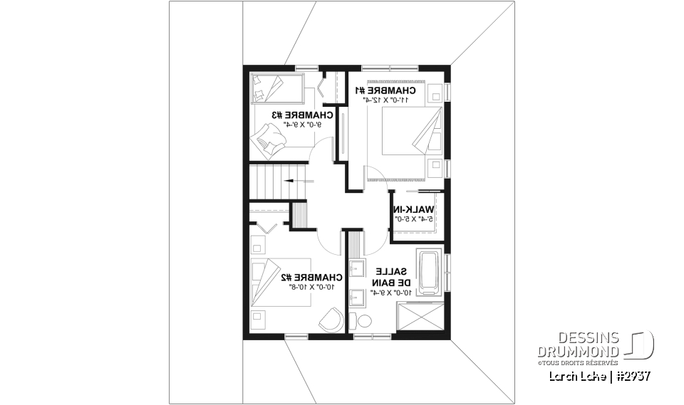 Étage - Modèle farmhouse abordable avec garage, 3 à 4 chambres, sous-sol aménagé optionnel - Larch Lake