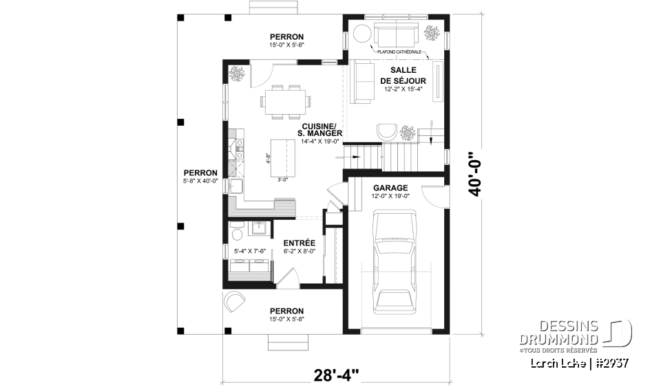 Rez-de-chaussée - Modèle farmhouse abordable avec garage, 3 à 4 chambres, sous-sol aménagé optionnel - Larch Lake