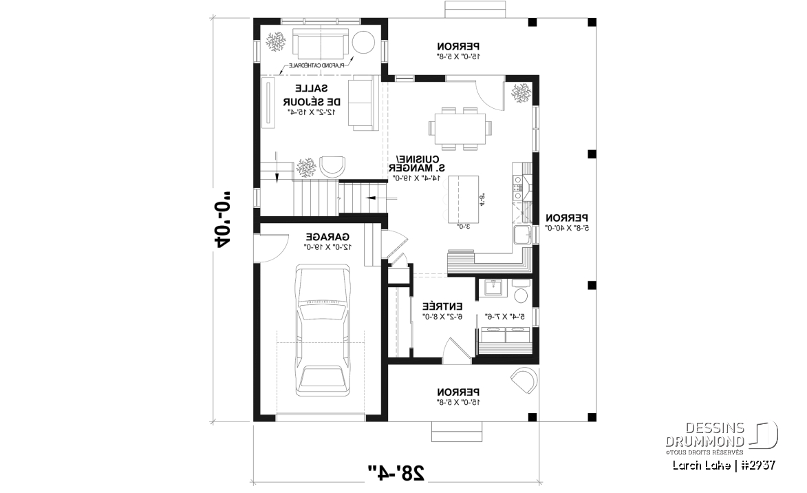 Rez-de-chaussée - Modèle farmhouse abordable avec garage, 3 à 4 chambres, sous-sol aménagé optionnel - Larch Lake